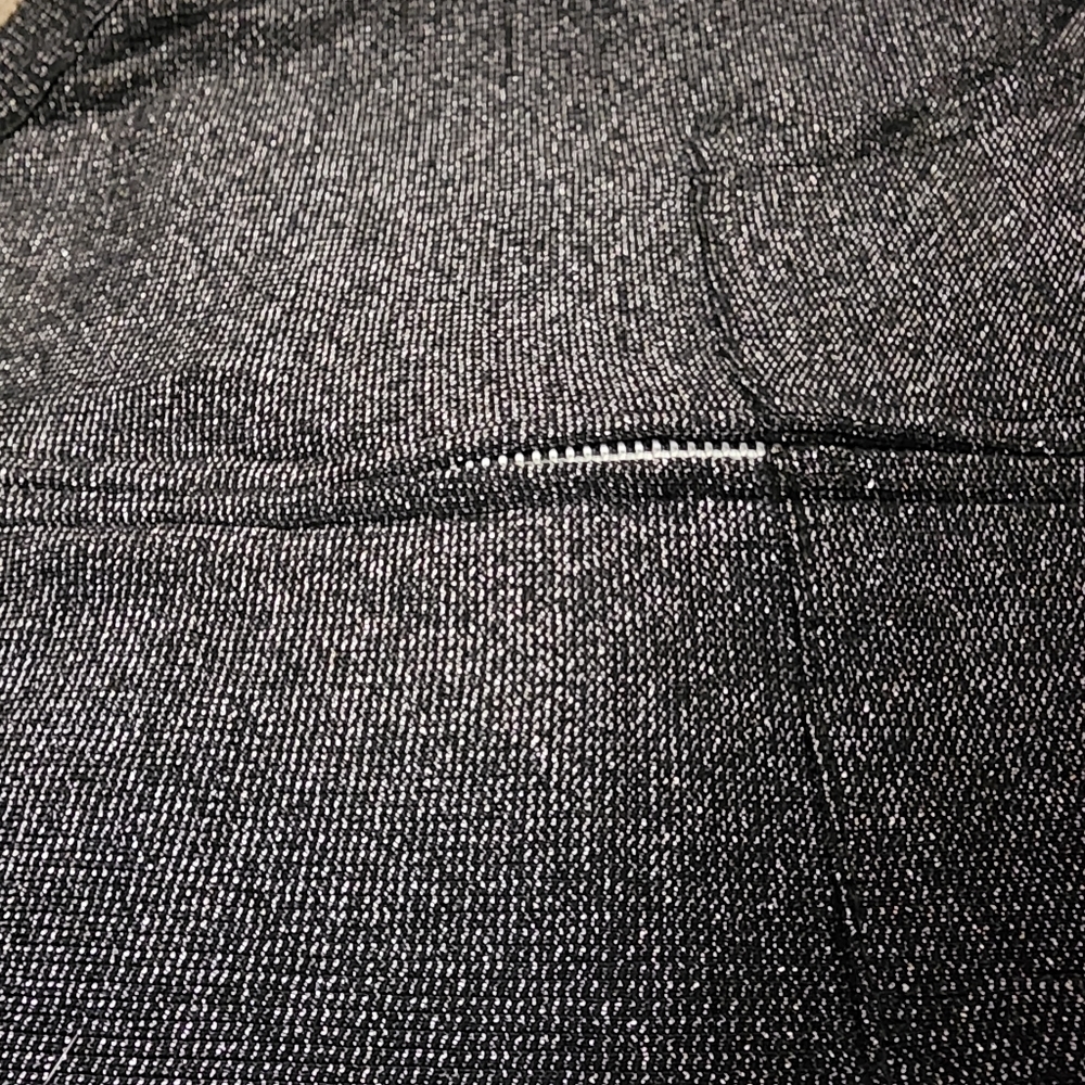 Charcoal Sparkle Hooded Zip Up Sleeveless Top, Women's XS [NWT!] - Picture 4 of 8